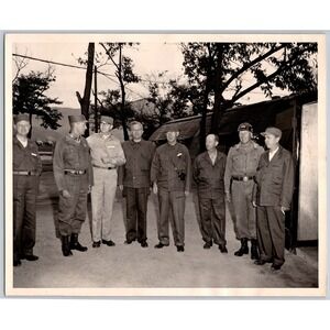 Vintage‎ 1950s Korean War Era US Army Officers Group Photo Military Uniforms